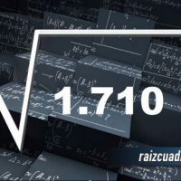 ¿Qué se obtiene al resolver la raíz de 1710?