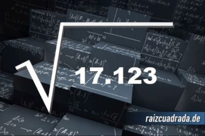 ¿Cuál es el resultado de la raíz cuadrada de 17123?