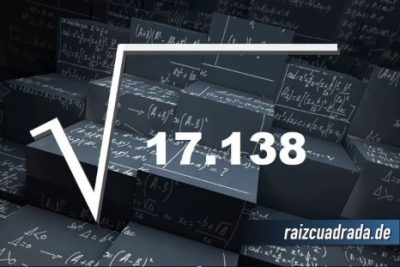 ¿Qué se obtiene al resolver la raíz de 17138?