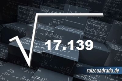 Resultado de la raíz cuadrada de 17139