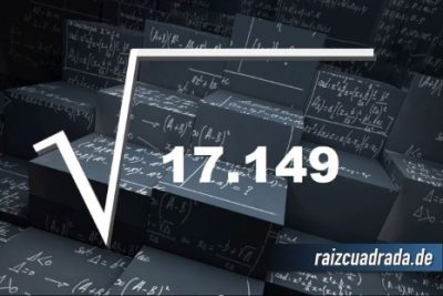 ¿Cuál es el resultado de la raíz cuadrada de 17149?