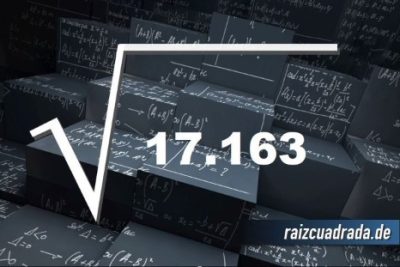 ¿Cuál es el resultado de la raíz cuadrada de 17163?