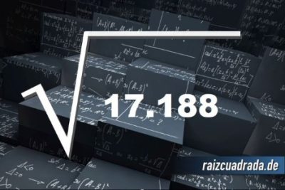 Resultado de la raíz de 17188