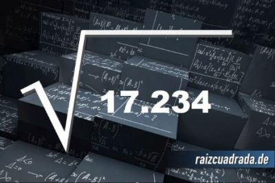 Resultado de la raíz de 17234
