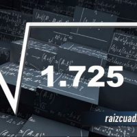 Resultado de la raíz de 1725