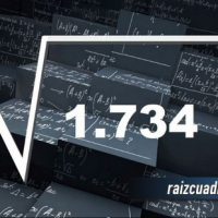Resultado de la raíz de 1734