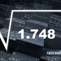 ¿Cuál es el resultado de la raíz cuadrada de 1748?