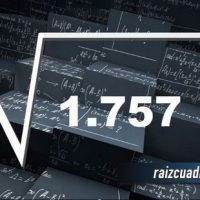 Resultado de la raíz cuadrada de 1757