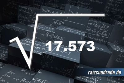 Resultado de la raíz de 17573