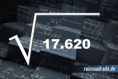 Resultado de la raíz cuadrada de 17620