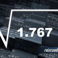 Resultado de la raíz cuadrada de 1767
