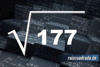 Resultado de la raíz de 177