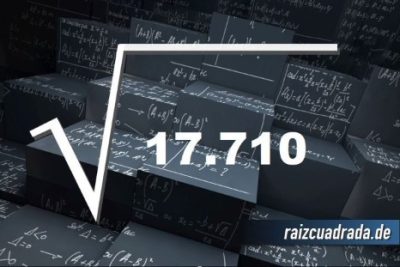 Resultado de la raíz cuadrada de 17710