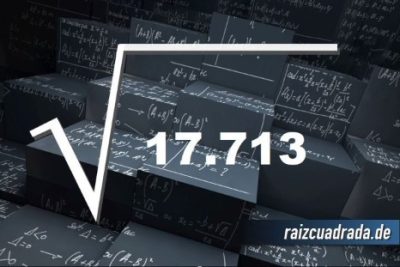 Resultado de la raíz cuadrada de 17713