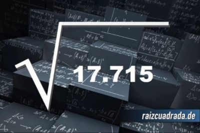 Resultado de la raíz cuadrada de 17715