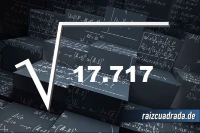 ¿Cuál es la raíz de 17717?