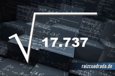 ¿Cuál es el resultado de la raíz cuadrada de 17737?