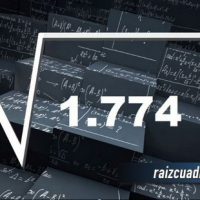 Resultado de la raíz cuadrada de 1774