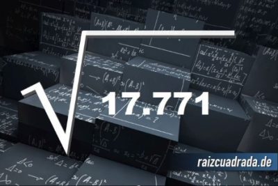 Resultado de la raíz cuadrada de 17771
