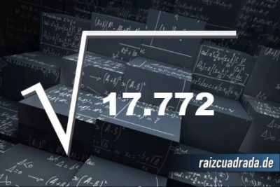 ¿Qué se obtiene al resolver la raíz de 17772?
