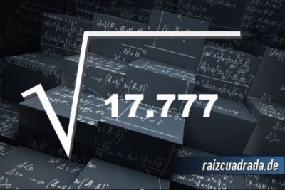 Resultado de la raíz cuadrada de 17777