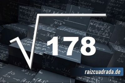 Resultado de la raíz cuadrada de 178