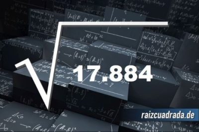 ¿Cuál es el resultado de la raíz de 17884?