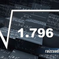 ¿Cuál es la raíz cuadrada de 1796?