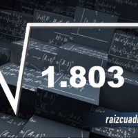 Resultado de la raíz cuadrada de 1803