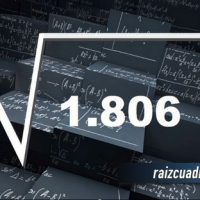 ¿Qué se obtiene al resolver la raíz de 1806?