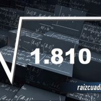 ¿Cuál es el resultado de la raíz cuadrada de 1810?