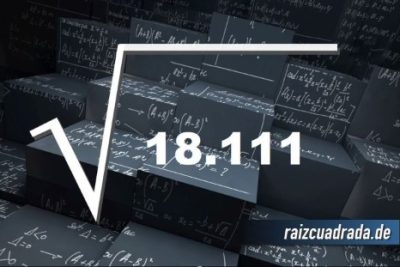 Resultado de la raíz de 18111