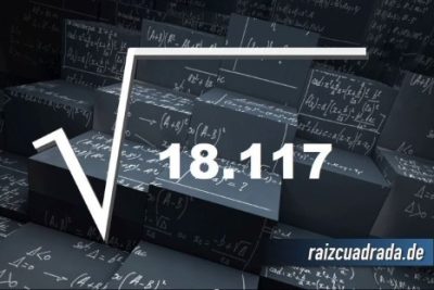 Resultado de la raíz de 18117