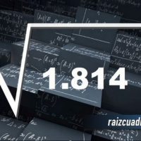 ¿Qué resultado obtenemos al resolver la raíz de 1814?