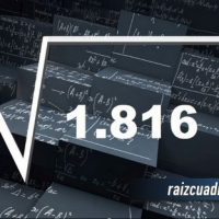 Resultado de la raíz cuadrada de 1816