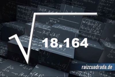 Resultado de la raíz cuadrada de 18164