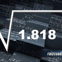 ¿Qué se obtiene al resolver la raíz cuadrada de 1818?