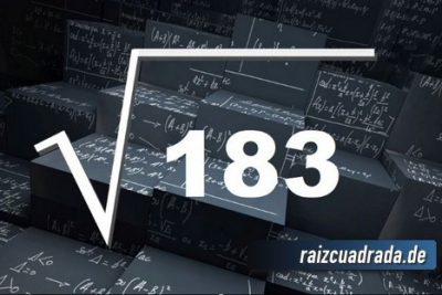 ¿Cuál es la raíz de 183?
