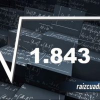 Resultado de la raíz de 1843