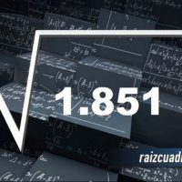 Resultado de la raíz cuadrada de 1851