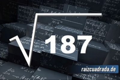 ¿Cuál es la raíz cuadrada de 187?