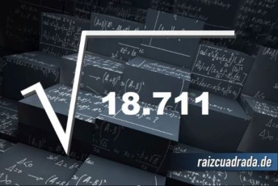 ¿Qué se obtiene al resolver la raíz cuadrada de 18711?