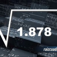 Resultado de la raíz de 1878