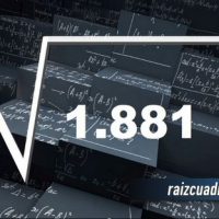 ¿Cuál es la raíz cuadrada de 1881?