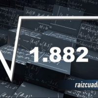 Resultado de la raíz de 1882