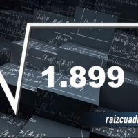 ¿Qué resultado obtenemos al resolver la raíz de 1899?