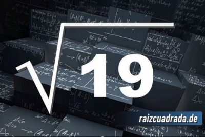 ¿Qué se obtiene al resolver la raíz de 19?