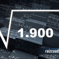 Resultado de la raíz cuadrada de 1900