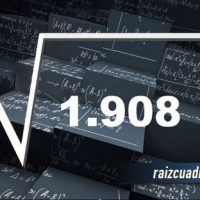 ¿Cuál es la raíz cuadrada de 1908?