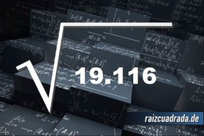 Resultado de la raíz de 19116